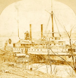 Waiting for a load of exchanged prisoners at Aiken's Landing, James River, March, 1865, US, USA,