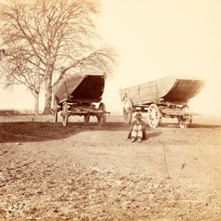 A pontoon boat on wheels, US, USA, America, Vintage photography