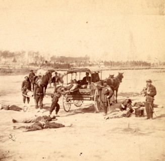 The Ambulance Corps., US, USA, America, Vintage photography