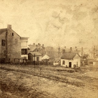 View from an elevation in front of the Capitol, Nashville, Tenn., looking west over the battle