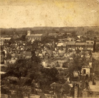 General view from market house, (looking south-east), US, USA, America, Vintage photography