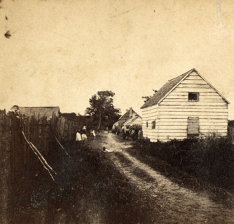 Street and Negro quarters, Retreat Plantation, Port Royal Island, S.C., US, USA, America, Vintage