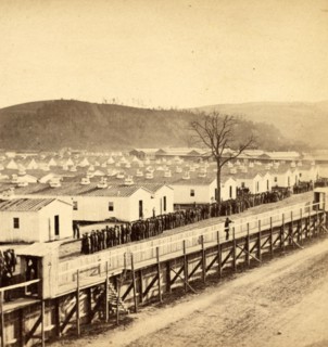 Home views. No. 15, Rebel prison, 1865, US, USA, America, Vintage photography