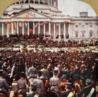 President Roosevelt's inauguration address, US, USA, America, Vintage photography