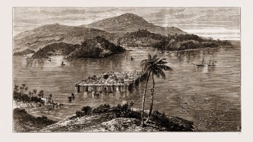 1. The Indian Government steamer May Frere, with the Prince of Wales on board, passing Aguada Fort,