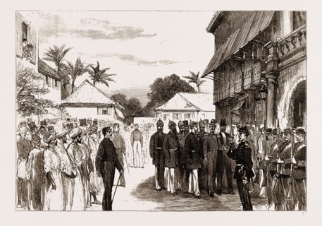 THE ROYAL VISIT TO INDIA: THE PRINCE OF WALES AT GOA: ARRIVAL AT THE GOVERNOR'S PALACE, 1876