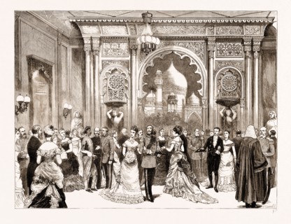 RECEPTION OF THE PRINCE OF WALES IN THE CITY, LONDON, UK, 1876: THE INDIAN BALL ROOM