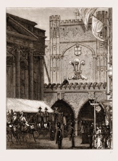 RECEPTION OF THE PRINCE OF WALES IN THE CITY, LONDON, UK, 1876: ENTRANCE TO THE GRAND BALL ROOM