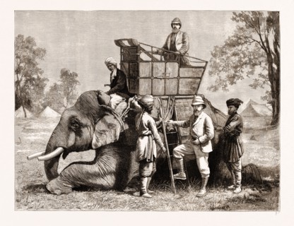 REMINISCENCES OF THE NEPAULESE TERAI: THE PRINCE OF WALES MOUNTING HIS ELEPHANT, 1876