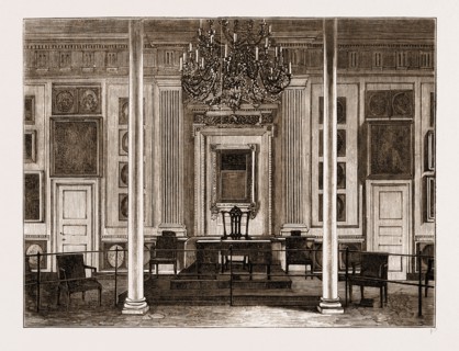 THE AMERICAN CENTENNIAL EXHIBITION, 1876: ROOM IN INDEPENDENCE HALL WHERE THE DECLARATION OF