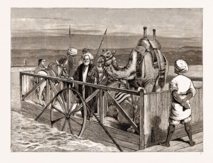 FERRY AT KANTARA, ON THE SUEZ CANAL, 1876