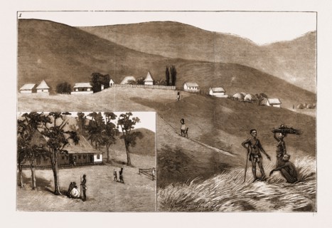 THE RESTORATION OF CETEWAYO: 1. Emangete, Chief Dunn's Residence, Zululand. 2. St. Andrew's Mission