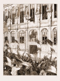 M. GAMBETTA PROCLAIMING THE DEPOSITION OF NAPOLEON III. AND THE ESTABLISHMENT OF THE REPUBLIC FROM