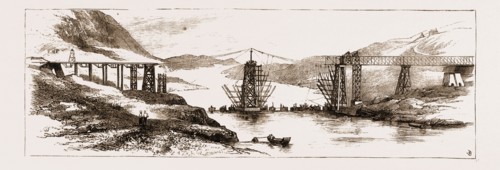 THE TOUR OF THE VICEROY OF INDIA IN THE PUNJAUB: THE NEW BRIDGE OVER THE INDUS AT ATTOCK NEARLY