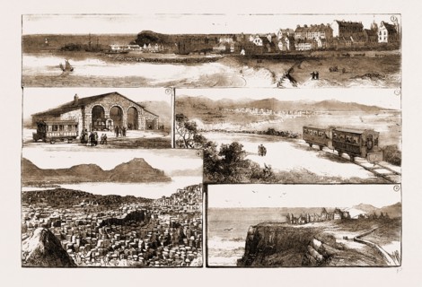 THE NEW ELECTRIC TRAMWAY BETWEEN PORTRUSH AND BUSHMILLS, ULSTER, 1883: 1. Portrush, from the