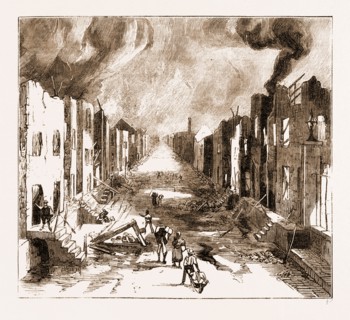 THE DISASTROUS FIRE AT KINGSTON, JAMAICA, 1883: ORANGE STREET AFTER THE FIRE