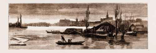 THE DISASTROUS FLOODS IN AUSTRIA-HUNGARY: VIEW OF RAAB LATELY INUNDATED BY THE DANUBE, AUSTRIA,