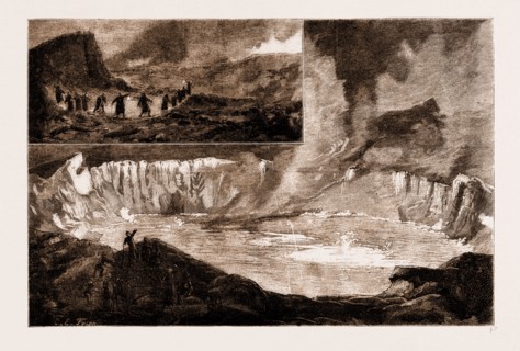 A NIGHT DESCENT INTO THE CRATER OF KILAUEA, HAWAII, SANDWICH ISLANDS: CROSSING THE CRATER BY