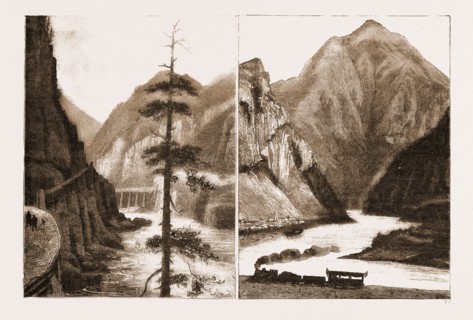 BRIDGE ON THE CANADIAN PACIFIC RAILWAY, WITH A BLUFF ON THE OLD WAGGON ROAD; VALE, AT THE HEAD OF