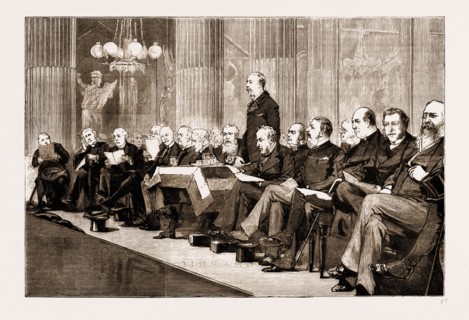 THE PROPOSED MEMORIAL TO THE LATE ARCHBISHOP TAIT: THE DUKE OF ALBANY ADDRESSING THE MEETING AT THE