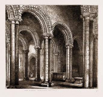 THE GALILEE, CONTAINING THE TOMB OF THE VENERABLE BEDE, DURHAM, CATHEDRAL, UK, 1883