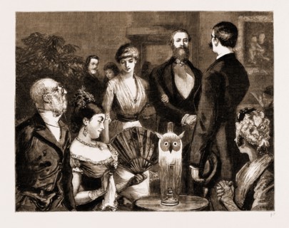 LIKE SHIPS UPON THE SEA, DRAWN BY SYDNEY HALL, 1883; "What, do you know each other?" asked Mr.