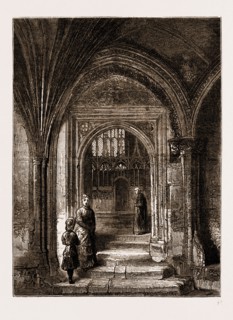 AN ARCHWAY AND SCREEN IN THE CATHEDRAL, CANTERBURY, UK, 1883