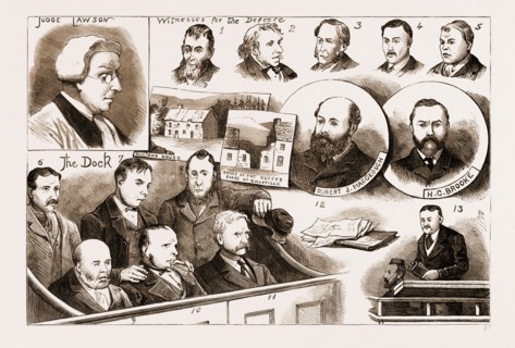 THE TRIAL AT BELFAST OF MEMBERS OF THE "IRISH PATRIOTIC BROTHERHOOD" FOR CONSPIRACY TO MURDER AT