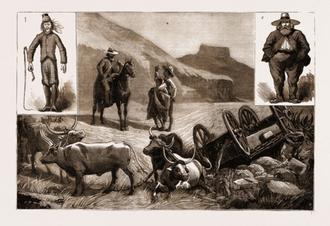 IN THE TRANSVAAL, SOUTH AFRICA, 1883: 1. The Transvaal Boer: New Style. 2. The Transvaal Boer: Old