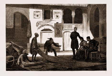 THE CARPET BAZAAR, CAIRO, EGYPT, 1883
