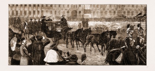 THE APPROACHING CORONATION OF THE CZAR OF RUSSIA, THE IMPERIAL INSIGNIA BEING TAKEN FROM THE WINTER