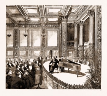THE OPENING OF THE NEW BUILDING OF THE INSTITUTE OF PAINTERS IN WATER-COLOURS, PICCADILLY, BY THE