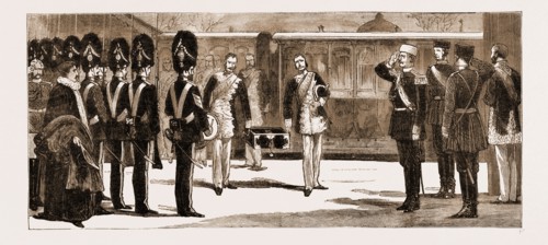 THE APPROACHING CORONATION OF THE CZAR OF RUSSIA, 1883: THE RECEPTION OF THE IMPERIAL REGALIA AT