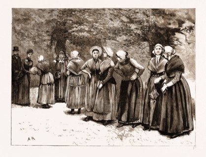 THE INTERNATIONAL EXHIBITION AT SOUTH KENSINGTON, LONDON, UK, 1883: THE PRINCESS OF WALES RECEIVING
