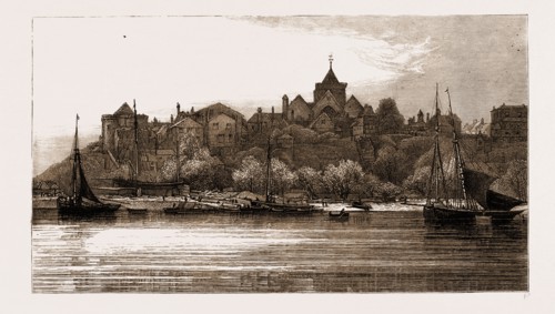 Ypres Tower, RYE FROM THE FERRY, UK, 1883