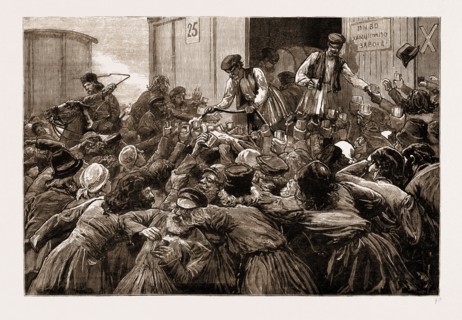 THE CORONATION OF THE CZAR OF RUSSIA, 1883: THE PEOPLE'S FETE ON THE KHODINSKY COMMON, MOSCOW: THE