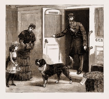 THE RAILWAY DOG "HELP," AND HIS MASTER, UK, 1883