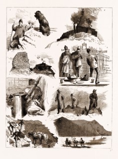 WALES, UK, 1883, THE ASCENT OF SNOWDON: 1. Near the Top they are Confronted with an Animal (The