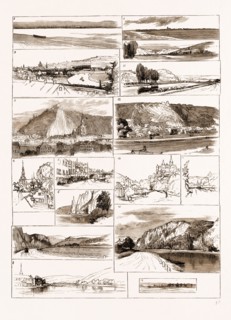 SKETCHES ON THE MEUSE BETWEEN NAMUR AND GIVET, 1883: 1. Parkiston Station and Quay, Harwich, G.E.