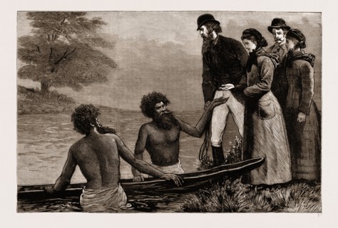 THE LADIES WANT TO CROSS A RIVER, NEW SOUTH WALES, AUSTRALIA, 1883