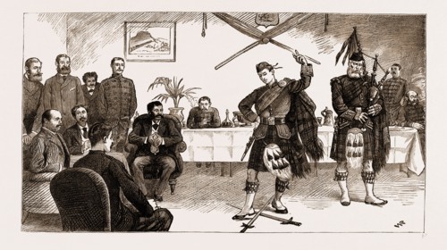 THE MALAGASY ENVOYS AT CAPE TOWN, SOUTH AFRICA: ENTERTAINMENT AT THE OFFICERS' MESS OF THE FIRST