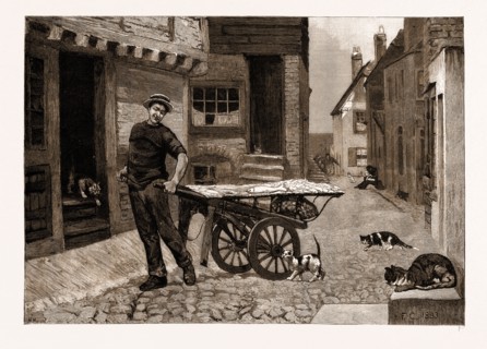 "THE BOY OF MANY FRIENDS", FROM THE PAINTING BY FRANK CALDERON, EXHIBITED AT THE ROYAL ACADEMY, UK,