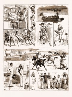 ENGLISH SPORTS ABROAD, A NAVAL PAPER-CHASE AT MALDONADO, RIVER PLATE, 1883: 1. General Signal