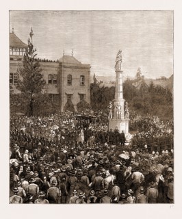 THE ZULU WAR MEMORIAL AT PIETERMARITZBURG, SOUTH AFRICA, 1883: UNVEILING THE MEMORIAL