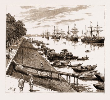 TEA STEAMERS, SHANGHAI, CHINA, 1883