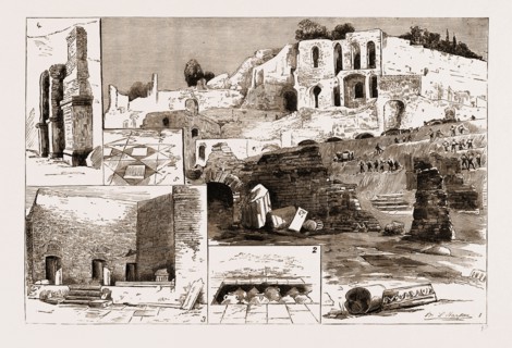 THE EXCAVATIONS IN ROME: DISCOVERY OF THE HOUSE OF THE VESTAL VIRGINS, ITALY, 1883: 1. General View