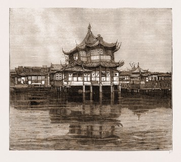 THE WU SOONG TING TEA-DRINKING HOUSE IN THE NATIVE CITY, SHANGHAI, CHINA, 1883