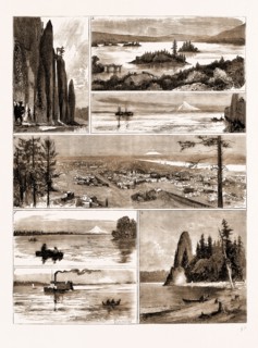 VIEWS ON THE NORTHERN PACIFIC RAILWAY, U.S.A., U.S., US, USA, UNITED STATES, UNITED STATES OF