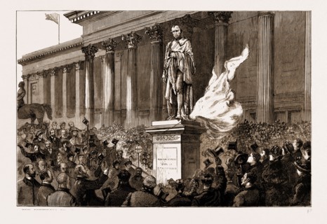 THE UNVEILING BY SIR RICHARD CROSS OF THE NEW STATUE OF LORD BEACONSFIELD, ERECTED BY PUBLIC