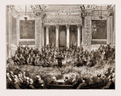 THE PRINCE OF WALES AT THE SMOKING-CONCERT OF THE ROYAL AMATEUR ORCHESTRAL SOCIETY IN THE PRINCE'S